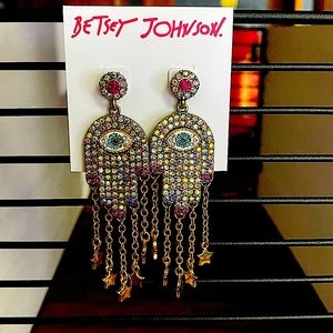 Betsey Johnson Hamsa Hands Earrings